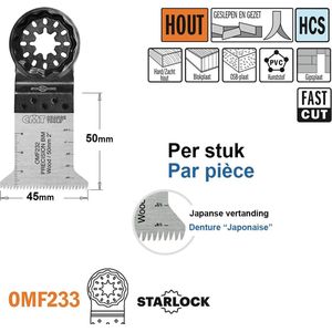 CMT Starlock HCS Japanse vertanding, 45 mm. (1 stuk)