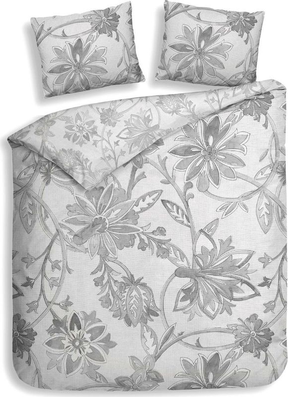 Heckettlane Neva - Dekbedovertrek - Grijs - 100% Katoen-Satijn - 240x220 + 2 Slopen 60/70 cm