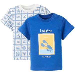 Zippy 3107120601 T-shirt Met Korte Mouwen 2 Eenheden Wit,Blauw 12-18 Months Jongens,Meisjes