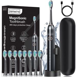 Zenwire - MagniSonic 506 - Sonische Tandenborstel - Zwart - 97.000 Trillingen/min - 6 Standen