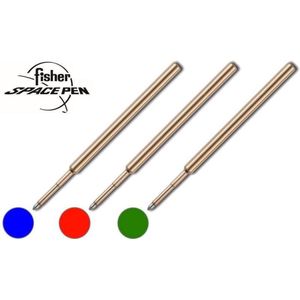 Set Blauwe, Rode en Groene Originele Fisher Space Pen Vullingen (Fijne Puntdikte)