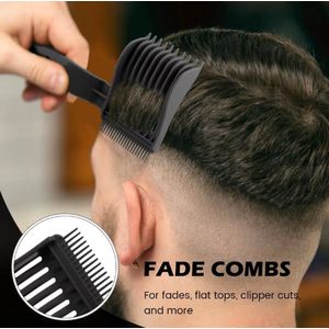 Actie4you® - Scheerkam - Kam voor Trimmer - Tondeuse - Kapperskam - Opscheren – Opscheer kam - Blend Fade Comb - Zwart