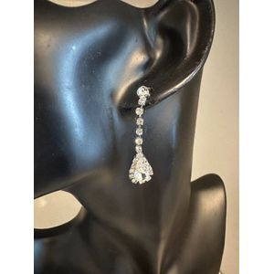 Elegante oorhangers met transparant steentje | Moederdag | Verjaardagscadeau| Cadeautje| Valentijnsdag| Kado | sieraden | vaderdag | oorbellen | oorsieraden