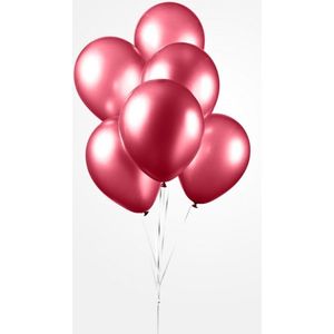 Bordeaux rode ballonnen metallic 30cm | 10 stuks