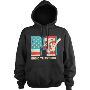 MTV Hoodie/trui -2XL- Distressed USA Flag Zwart