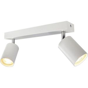 Moderne plafond spot dubbel | opbouw | wit | 2 x GU10 fitting