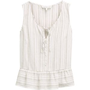 Tom Tailor Denim - Blousetop - Effen - Regular Fit - Vetersluiting