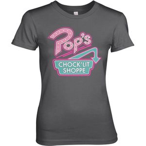 Riverdale Pop's Chock'Lit Shoppe Girly Tee Damen T-Shirt Dark-Grey-S