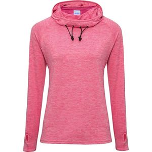 AWDis Gewoon Cool Womens/Ladies Girlie Cowl Neck Baselayer Top (Elektrisch Roze Melange)