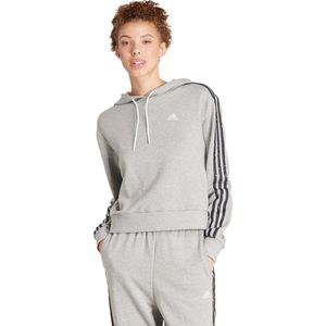 adidas Sportswear Essentials 3-Stripes Animal Print Relaxed Hoodie - Dames - Grijs- XL