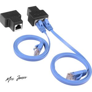 Mrs. Jones Ethernet-splitter - Cat5 Cat5e Cat6 Cat7 - 2x Cat6 Kabels