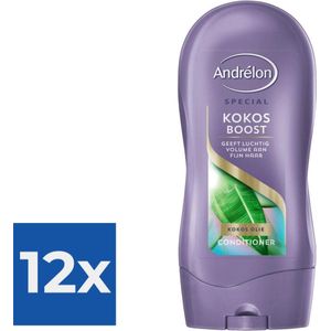 Andrélon Conditioner Kokos Boost 300 ml - Voordeelverpakking 12 stuks