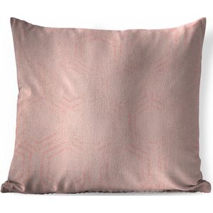 Sierkussens - Kussentjes Woonkamer - 40x40 cm - Roze - Patronen - Hexagon
