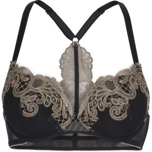 LingaDore - Black Incense Push Up BH - maat 75A - Goud Zwart