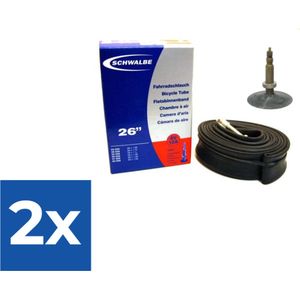 Schwalbe Binnenband 12asv 26 X 1.00/1.50 (25/40-559) Fv 40 Mm - Voordeelverpakking 2 stuks