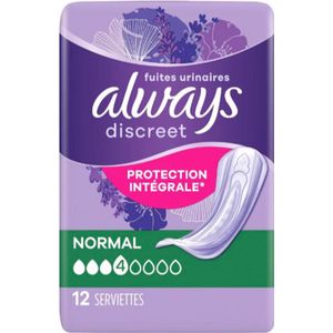 Always Discreet - Maandverband Normal - 12 Stuks - Ultradun - Extra Bescherming