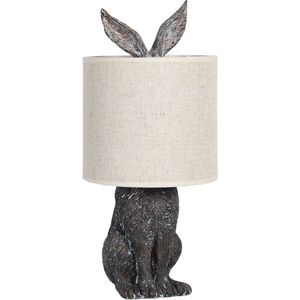 Tafellamp Woonkamer Slaapkamer - Tafellampen - Sfeerlamp - Cadeau - Tafel Lamp Konijn - Wit Zwart - 20 x 20 x 45 cm