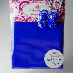 Korneliya Nailart folie - Transfer folie - Nagel Folie Mat Craquelé Blauwlila 204
