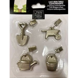 Esschert Design - Tafelkleedgewichtjes - Tuin - Gietijzer - Set van 4