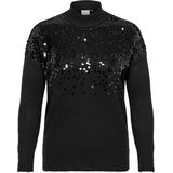 ONLY CARMAKOMA - CARALBA LS SEQUINS HIGH NECK KNT - Dames