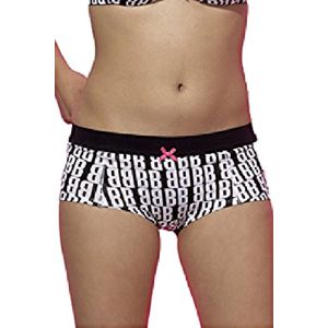 Boobs & Bloomers - Letters - boxershort - zwart/wit - maat S / 36