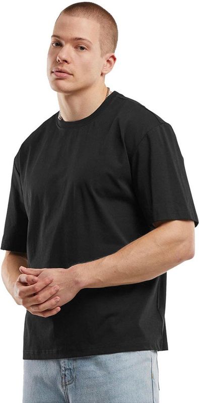 Build Your Brand Mannelijk T-shirt zonder kraag, zwart, M, zwart, M