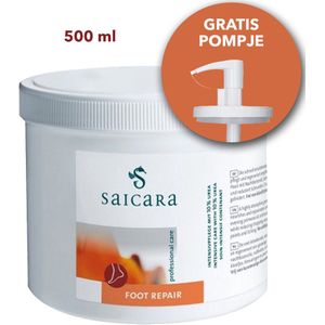 SAICARA FOOT REPAIR - 500ml - Voetcrème - Klovenzalf - Eeltcrème - Tegen droge voeten - Ruwe huid - Helpt bij kloven - Geschikt voor diabetici - Vrij van parabenen en kunstmatige kleurstoffen - Diepe hydratatie en herstel
