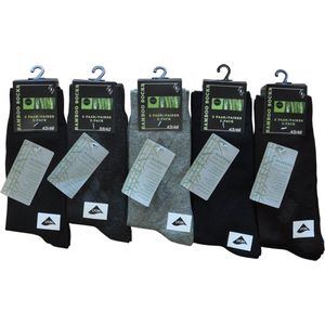 Heren bamboo sokken met fantasie -4 paar marine- maat 39/42- hoge kwaliteit