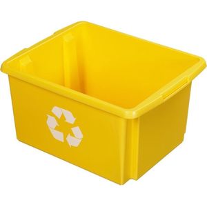 Sunware Nesta Eco Opbergbox - voor afvalscheidingssysteem - 32L - geel