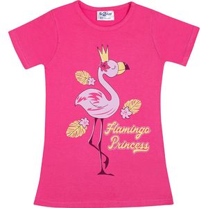 Fun2Wear - Flamingo Groot shirt | Fuchsia - Katoen - Maat Fuchsia