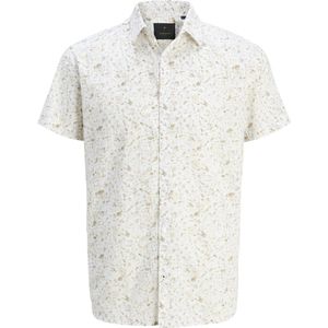Jack & Jones Lasummer Print - Overhemd - Lichtblauw - 63% Katoen - Korte Mouwen