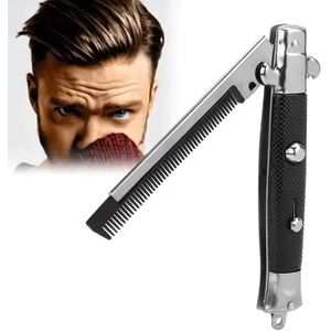 Actie4you® - Uitvouwbare Metalen Haarkam – Vouwbare Kam – Uitklapkam – Stiletto Kam - Zwart