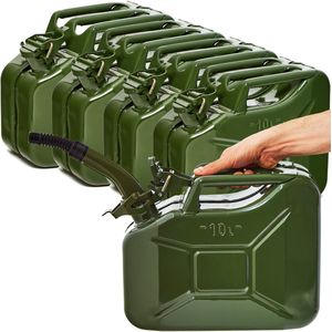 BW - Brandstof Jerrycan - Olijfgroen - 10 Liter - Met Schenktuit