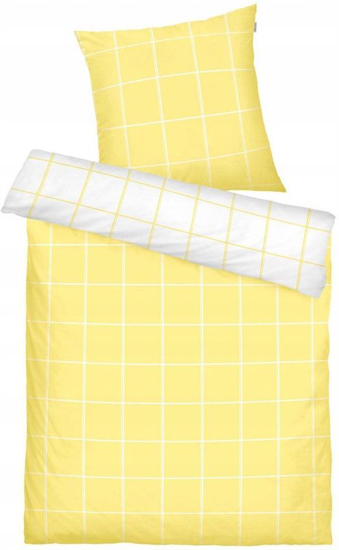 Tom Tailor - Dekbedovertrek - Geel Wit Ruit - 140x200 cm