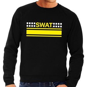 Politie SWAT speciale eenheid logo zwarte sweater voor heren - Politie verkleedkleding M