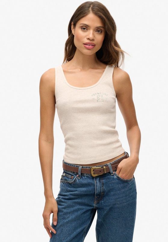 Superdry - Athletic Essential - Tanktop - Geribbeld - Slim Fit