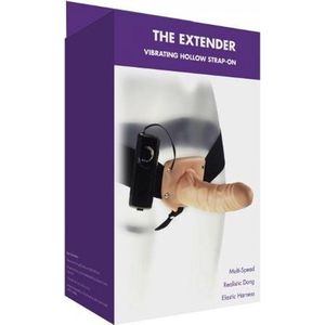 Me You Us The Extender Hollow Vibrating Strap-On Flesh 6 Inch