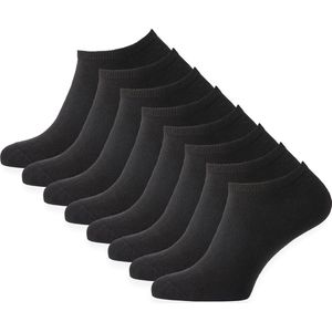 Sokjes.nl® Enkelsokken - 8 paar - Zwart - 43/46 - naadloos
