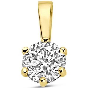 14K geelgoud hanger zirkonia 4032525