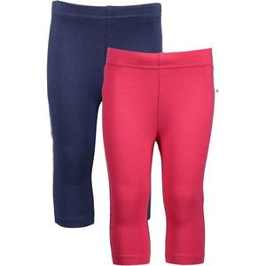 Blue Seven 2 PACK Bio Basic CAPRI  legging Donkerroze en Blauw - Maat 104
