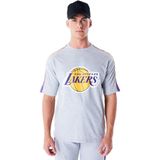 New Era - NBA Panel Los Angeles Lakers - T-shirt - Grijs - Korte Mouwen