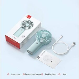 USB-ventilator handheld fan draagbare elektrische kleine ventilator oplaadbaar-blauwgroenroze