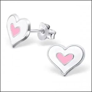 Aramat Jewels Oorbellen - Trendy Zilveren Oorbellen Hartje: Tijdloos en Chic! - Zilver - Vrouwen - Kinderen - 7