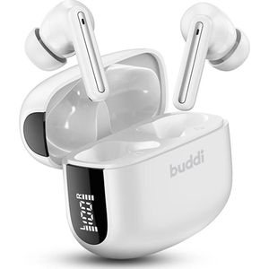 Buddi - Pulse - Draadloze Oordopjes - Wit - Noise Cancelling ANC