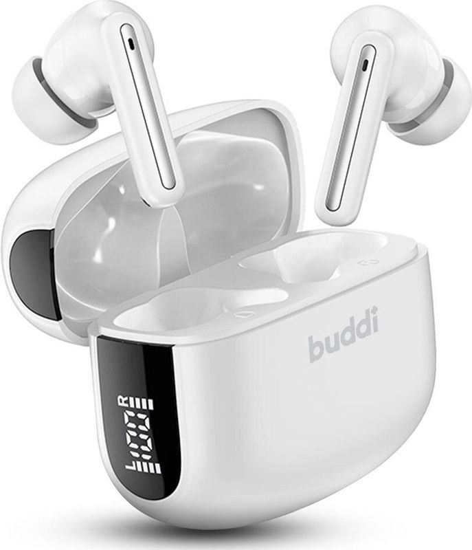 Buddi - Pulse - Draadloze Oordopjes - Wit - Noise Cancelling ANC