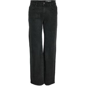 Noisy May Yolanda Normal Waist Wide Dames Jeans - zwart - W31L34