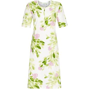 Nachthemd wit met bloemen - Wit - Maat - 40