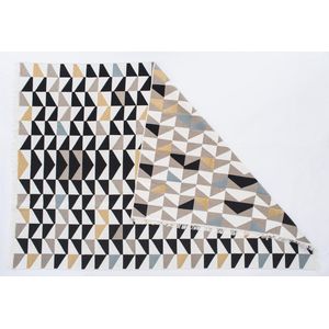 Kelim vloerkleed Puzzel - 160x230 - Woonkamer tapijt - Katoen kilim -Machinewasbaar - Aan beide zijden gebruikt
