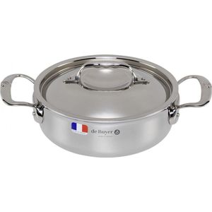 de Buyer affinity braadpan met deksel 20 cm