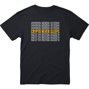 Crypto Never Sleeps T-shirt - Unisex - Keep Mining - Crypto Cadeau - Bitcoin Cadeau - Bitcoin Kleding - Bitcoin Shirt - Crypto cadeau - Bitcoin Merch - Crypto T-shirt - Maat S